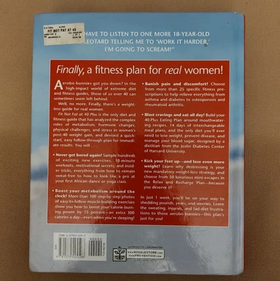 Fit Not Fat at 40 Plus Prevention Health Books for Women 2002 HC NF Vintage Diet - Picture 2 of 5